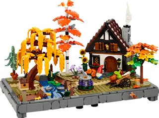 Herbstlicher Cottage-Garten