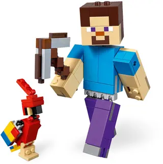 Minecraft Steve BigFig mit Papagei