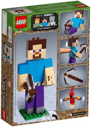 Minecraft Steve BigFig mit Papagei