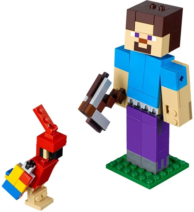 Minecraft Steve BigFig mit Papagei