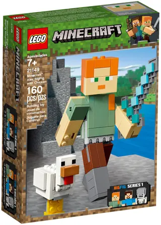 Minecraft Alex BigFig mit Huhn