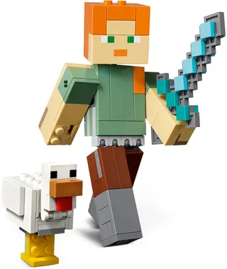 Minecraft Alex BigFig mit Huhn