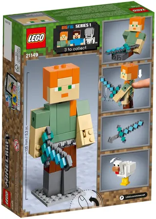 Minecraft Alex BigFig mit Huhn