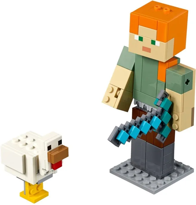 Minecraft Alex BigFig mit Huhn