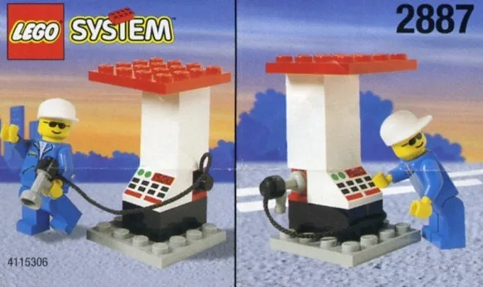 Tankstationmedewerker en pomp