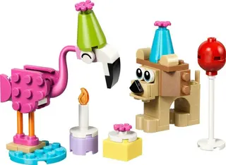 Fête d'anniversaire avec des animaux mignons