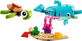 Delfin und Schildkröte