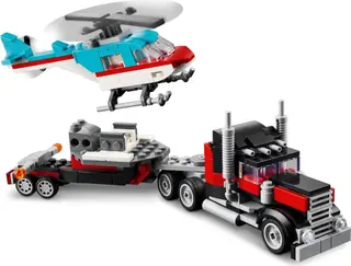 Pritschenwagen mit Hubschrauber