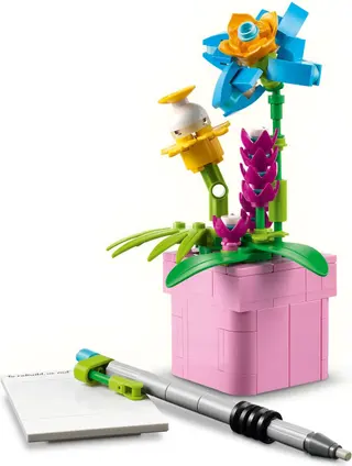 Machine à écrire à fleurs