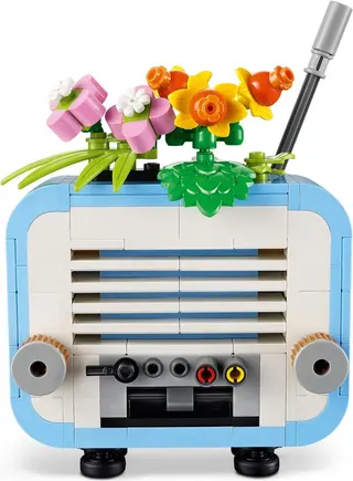 Platenspeler met bloemen