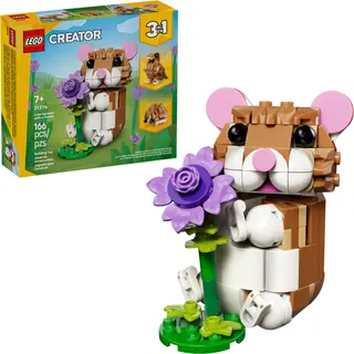 Cute Hamster with a Flower