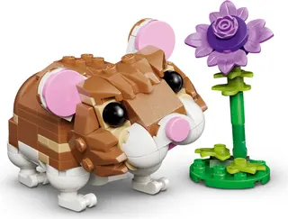 Cute Hamster with a Flower
