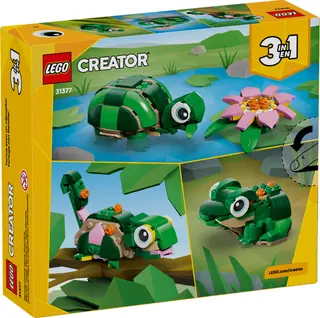 Schildkröte mit einer Seerose