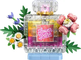 Parfümflasche mit Blumendekor