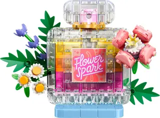 Parfümflasche mit Blumendekor