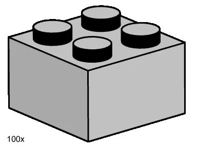 Briques gris clair 2x2