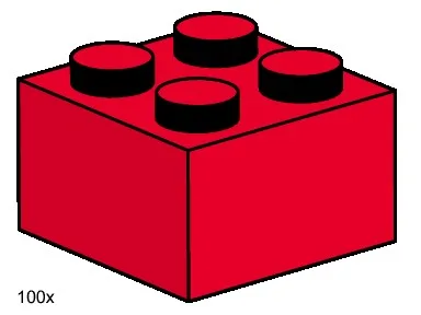 Briques rouges 2x2