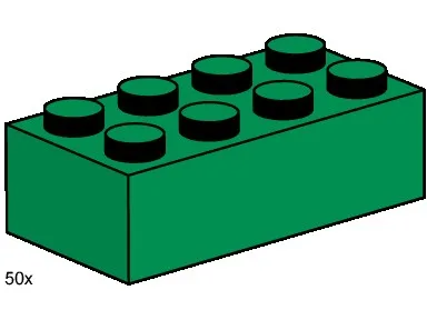 2x4 donkergroene bakstenen