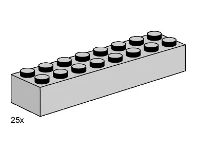 Briques gris clair 2x8
