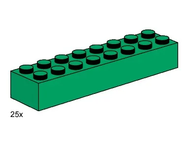 Briques vert foncé 2x8