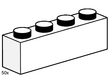 Briques blanches 1x4
