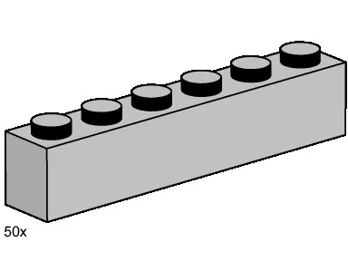 1x6 Hellgraue Steine