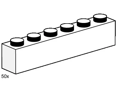 Briques blanches 1x6