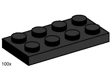 2x4 schwarze Platten
