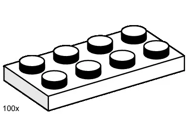 2x4 weiße Teller