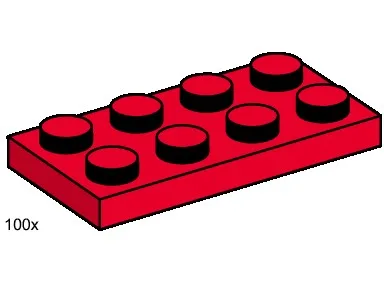 Plaques rouges 2x4