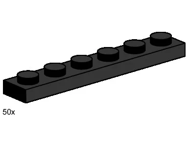 1x6 Schwarze Teller