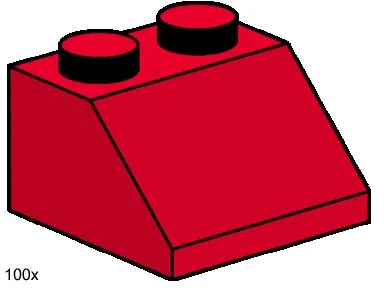 Tuiles de toit 2x2 à forte pente, rouges