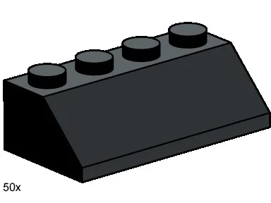 2x4 Dachziegel für steile, geneigte Dächer, schwarz
