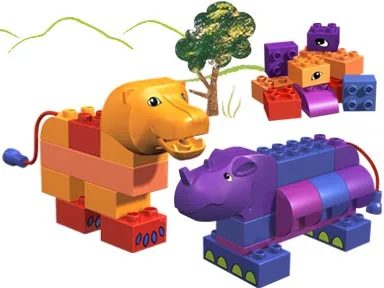 Rhino and Lion