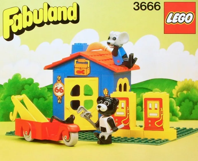 Billy Bear und Mortimer Maus Tankstelle