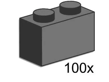 1x2 Dunkelgraue Steine
