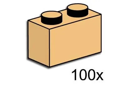 Briques beiges 1x2