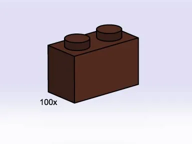 1x2 Brown Bricks