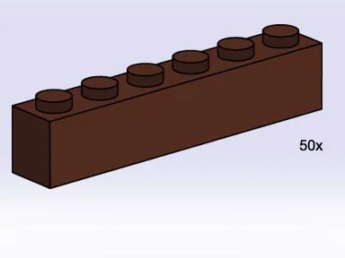 1x6 Brown Bricks