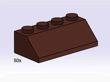 2x4 Roof Tiles Steep Sloped Brown