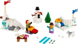 Schneeballschlacht im Winter