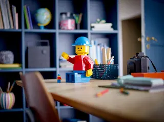 Vergrößerte LEGO-Minifigur