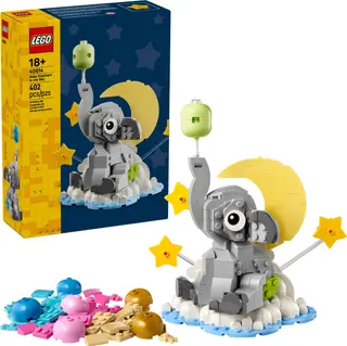 Bébé éléphant dans le ciel