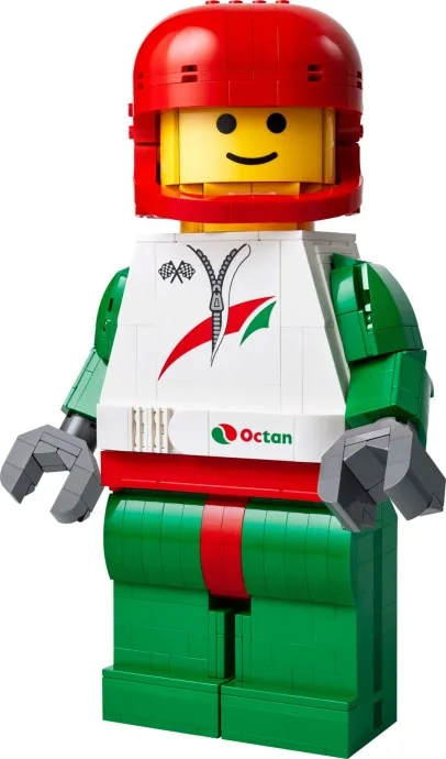 Vergrote minifiguur van een racecoureur