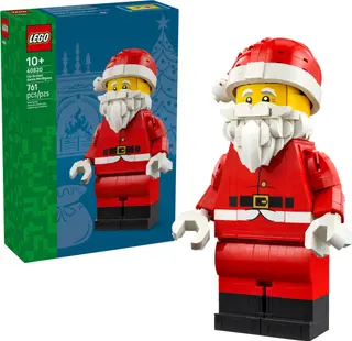 Vergrößerte Weihnachtsmann-Minifigur