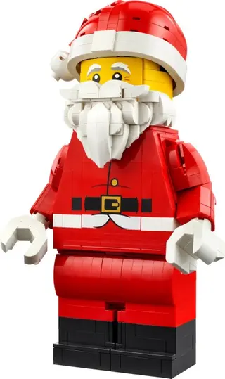 Vergrößerte Weihnachtsmann-Minifigur