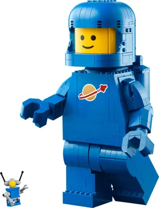 Vergrößerte blaue Astronauten-Minifigur