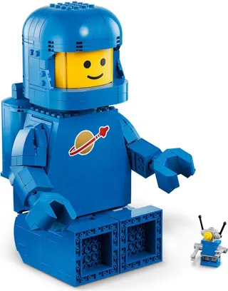 Vergrößerte blaue Astronauten-Minifigur
