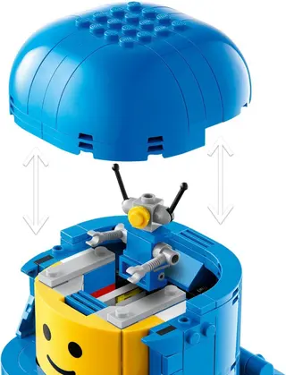 Vergrößerte blaue Astronauten-Minifigur