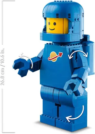 Vergrößerte blaue Astronauten-Minifigur